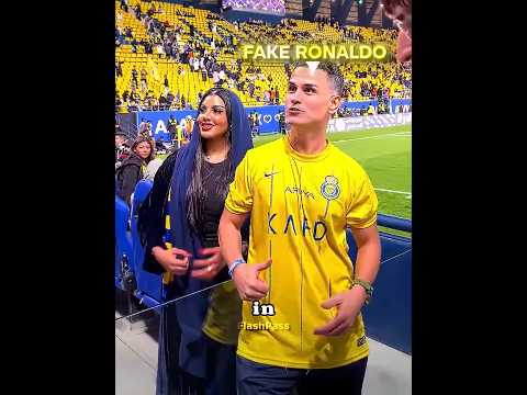 The moment ronaldo saw his fake self during warm up #football #goat