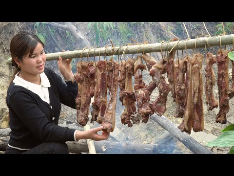 End of year pig slaughter, Making smoked meat, daily life of Xuan.