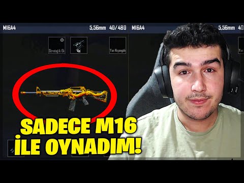 SADECE M16 İLE ONE MAN SQUAD OYNADIM! PUBG MOBILE