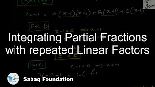 Integrating Partial Fractions with repeated Linear Factors
