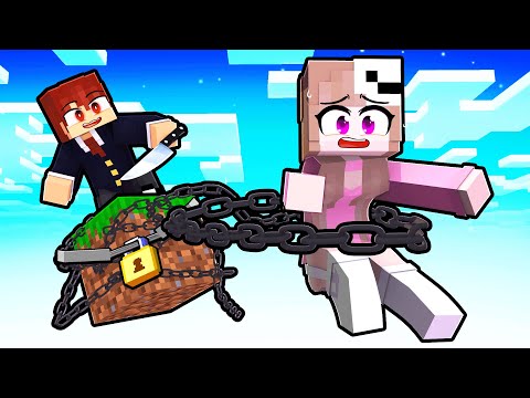 PRESA em UM BLOCO com O GAROTO YANDERE no MINECRAFT!