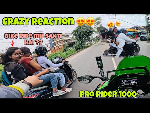 Finaly Public cute girl reaction on my kawasaki zx10r♥️ public reaction on my zx10r in Uttarakhand 🤪