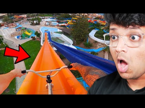 RIDING CYCLE IN WATERPARK (CRAZY ESCAPE)