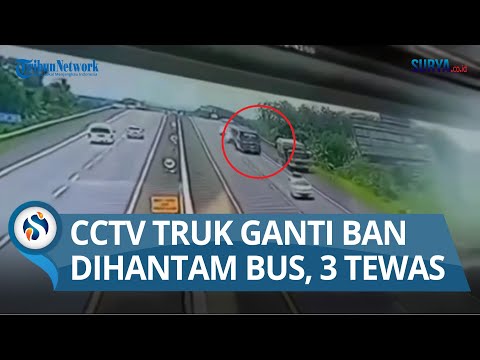 NGANTUK? Rekaman CCTV Detik-detik Bus Agra Mas Tabrak Truk Ngeban di Tol, 3 Orang Tewas
