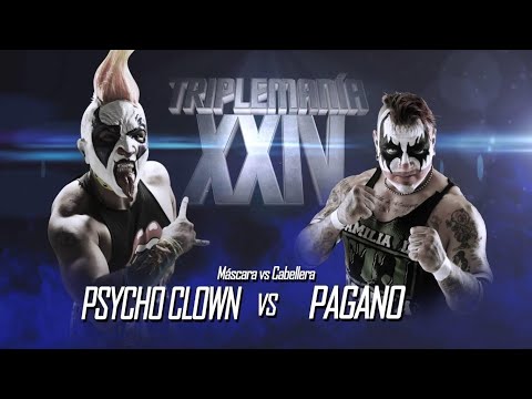 PSYCHO CLOWN vs PAGANO | MÁSCARA vs CABELLERA | TRIPLEMANÍA XXIV