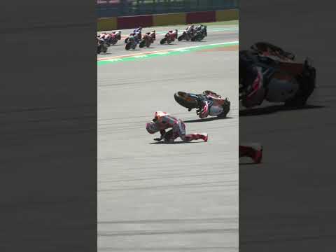 Marquez braked suddenly and fell