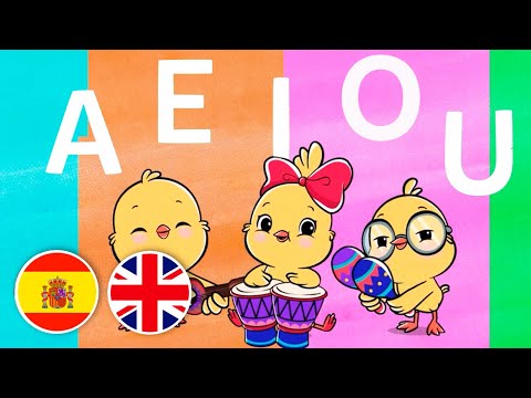 Las Vocales 🎶 Aprende en Español e Inglés 🌈 | Canticos | El Reino Dice