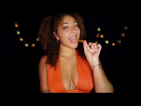 ASMR Bug Searching, Plucking & Eating 🧡 (INTENSE Mouth Sounds & Fluffy Mic)