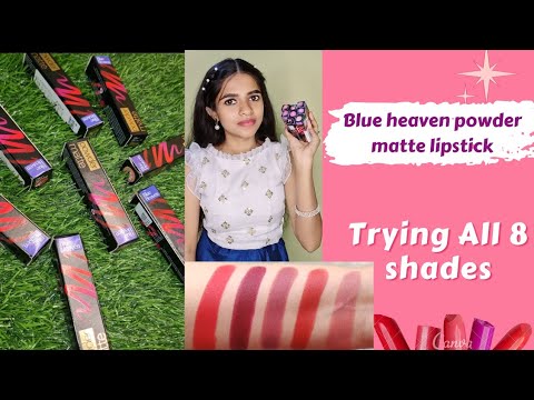 New🤩Blue heaven powder matte lipstick #lipstick #trendingnow #lipsticks #lipstickcombo