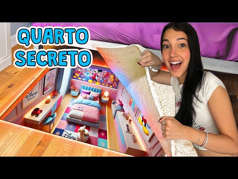 CONSTRUI UM QUARTO SECRETO DA DISNEY NA MINHA CASA | Luluca