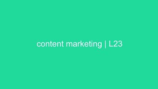 content marketing | L23
