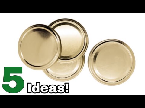 5 Super Recycling Ideas with Jar Lids!