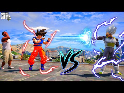 Franklin Risks Everything to Stop Goku vs Vegeta Epic Fight in GTA 5 | GTA V MODS || Episode # 01 ||