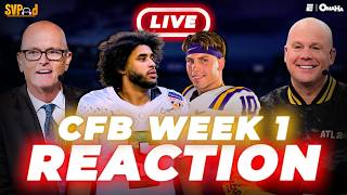 CFB Week 1 REACTION: Michigan STEALS one, LSU crushes Clemson, Oregon hangs on | SVPod