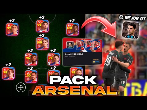 Así JUEGA el PACK del ARSENAL + DT Doble Potenciado 🤩⚽ | eFootball Mobile