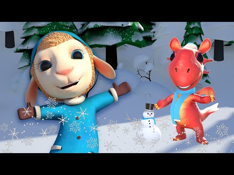 The New Year Holidays are Coming | Dolly is Making a Snowman with a Dragon | Cartoon for Kids