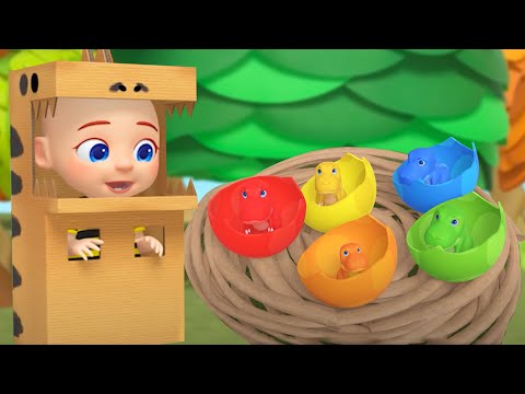 Five little dinosaurs + More Nursery Rhymes & Kids Songs