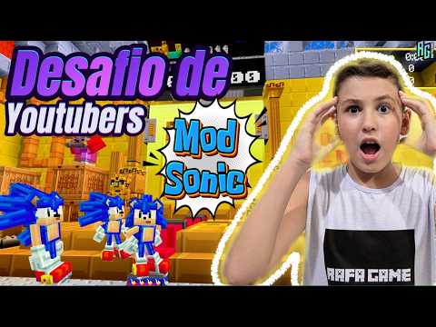 🚨MOD SONIC CRAZY DESAFIO de YOUTUBERS  Minecraft !! #minecraft #minecraftshorts #sonic #modi