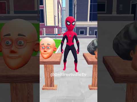 Spiderman Choose Scary Teacher Head 😱 - #shorts #animation #scaryteacher