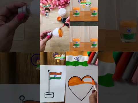 Happy Independence day   🇮🇳 • indian flag painting on hand #flagdrawing #shorts