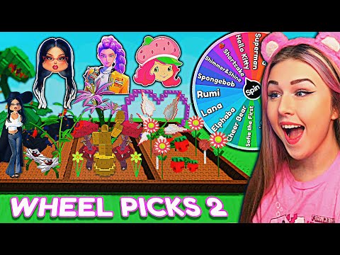 WHEEL Picks A CHARACTER I Make MY GARDEN Based On AGAIN In GROW A GARDEN! | ROBLOX