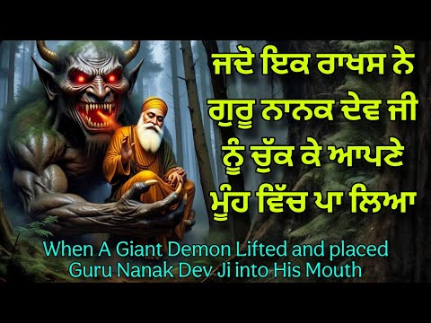 Jado ik Rakhas | Demon | ne Guru Nanak Dev Ji Nu chuk ke Apne Mooh Wich Paa Liya | Chamatkari Sakhi