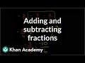 Adding and Subtracting Negative Fractions with Unlike Denominators