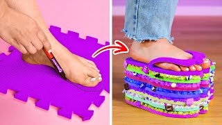 DIY Colorful Slippers That Are Too Cute to Take Off! 🎨