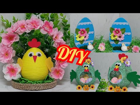 🌺КРАСОТА к ПАСХЕ🌺 3 ИДЕИ🐥Пасхальные поделки своими руками.Пасхальный декор.Diy crafts