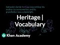 Understanding Heritage and Language Concepts