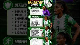 SUPER FALCONS SQUAD FOR WAFCON 2026!