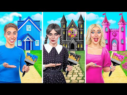 One Colored House Challenge | Easy Secret Hacks and Gadgets by Mega DO Challenge