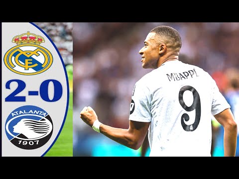 Kylian Mbappe First Goal For Real Madrid vs Atalanta Match