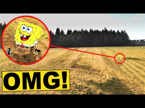My DRONE found SPONGEBOB IN REAL LIFE!! Real life Spongebob Squarepants Caught on Camera!!