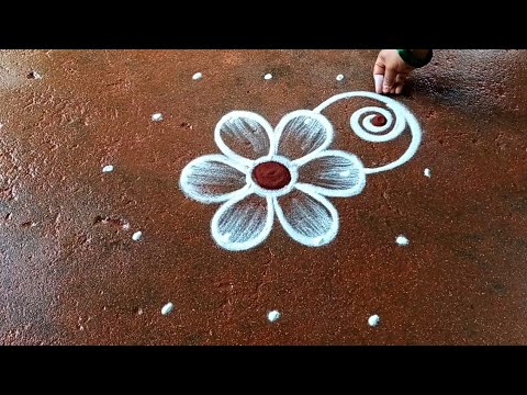Aani madham flowers kolam🌹//5*3 Beautiful rangoli🌹//pandaga muggulu🌹//creative rangoli design