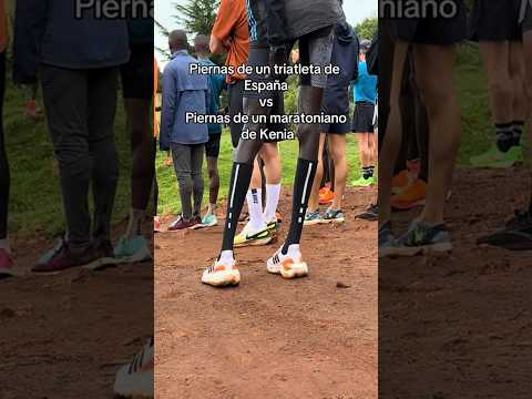 Piernas de triatleta vs maratoniano🤯 #shorts #correr #piernas