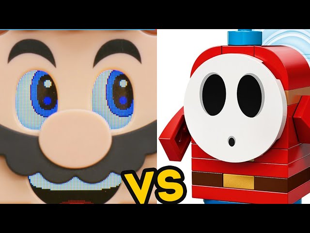 Lego Mario VS Shy Guy! INTENSE BATTLE! #Shorts