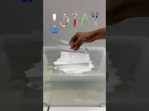 QUANTAS FOLHAS IMPEDEM CADA OBJETO DE AFUNDAR? #shorts #videoviral #challenge #funnyvideo