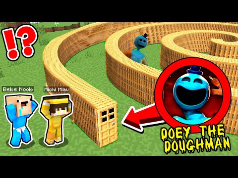 Encontramos la PUERTA EN ESPIRAL de DOEY THE DOUGHMAN en Minecraft 🚪😨 | 2 Noobs vs POPPY PLAYTIME 4