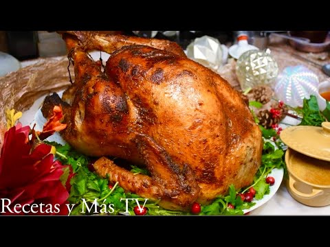 Pavo al Horno Bien Jugoso, Sabroso y Dorado Receta Paso a Paso Perfecto Para Thanksgiving y Navidad