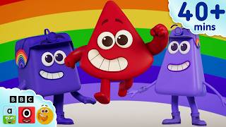 The Rainbow Song & More Catchy Colorful Tunes! | Learn to Explore Colours Compilation | Colourblocks