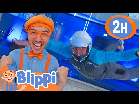 Blippi Soars at Indoor Skydiving | BEST OF BLIPPI TOYS | Educational Videos for Kids