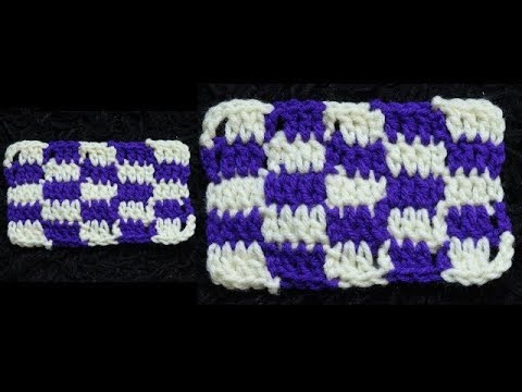 How to Crochet Checkered Rectangles Pattern