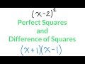 Factoring Special Polynomials: Perfect Squares and Differences
