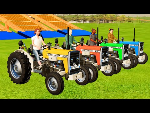 TRANSPORTING & HARVESTING WHEAT WITH MINI MASSY FERGUSON TRACTOR - FARMING SIMULATOR 22