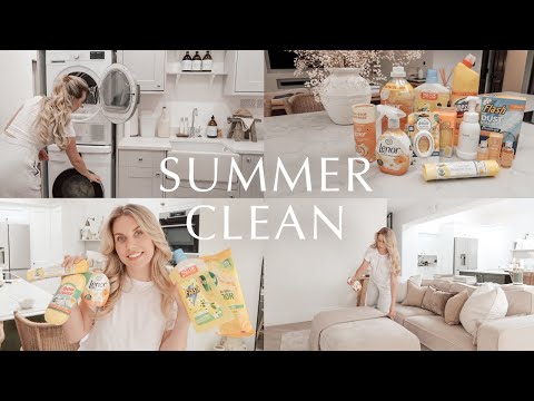 SUMMER CLEAN WITH ME ☀️ entire house extreme cleaning motivation 🫧🧽 ASMR Using the FAQ 202 LED Mask