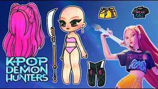 How to draw Mira Huntrix Gacha Doll #kpopdemonhunters #paperdiy #drawing