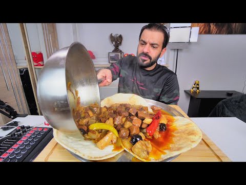 القلية الموصلية على اصولها - اكل موكبانغ اكلات عراقية Iraqi Beef Stew With Lmb Tail Fat Qalia Eating