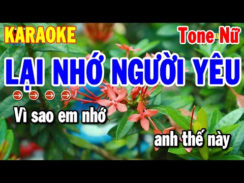 Karaoke Lại Nhớ Người Yêu Tone Nữ – Nhạc Sống Trữ Tình Beat Chuẩn | Thanh Hải Karaoke