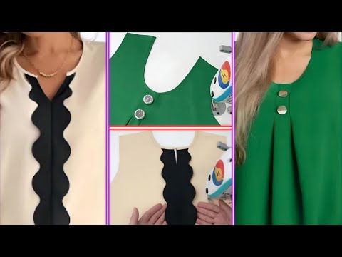 Two beautiful neck designs that many people are unaware of | How to cut and sew.